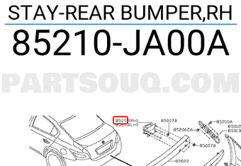 Nissan 85210JA00A STAY-REAR BUMPER,RH