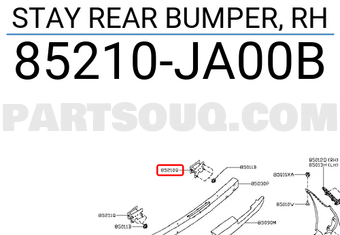 Nissan 85210JA00B STAY REAR BUMPER, RH