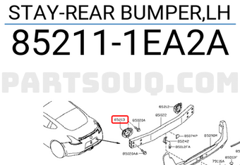 Nissan 852111EA2A STAY-REAR BUMPER,LH