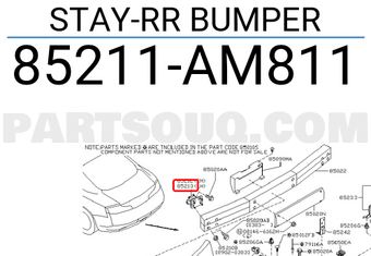 Nissan 85211AM811 STAY-RR BUMPER