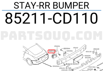 Nissan 85211CD110 STAY-RR BUMPER