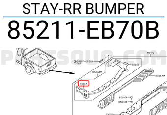 Nissan 85211EB70B STAY-RR BUMPER