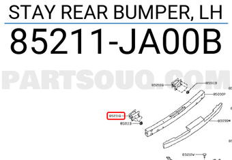Nissan 85211JA00B STAY REAR BUMPER, LH
