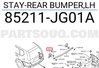 Nissan 85211JG01A STAY-REAR BUMPER,LH