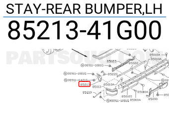Nissan 8521341G00 STAY-REAR BUMPER,LH