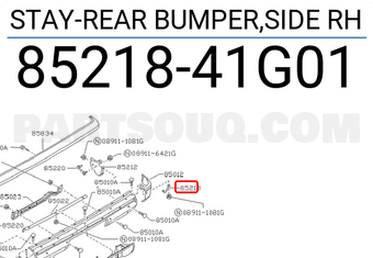 Nissan 8521841G01 STAY-REAR BUMPER,SIDE RH