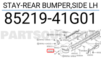 Nissan 8521941G01 STAY-REAR BUMPER,SIDE LH