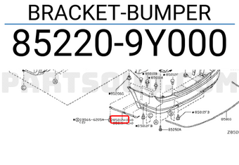 Nissan 852209Y000 BRACKET-BUMPER
