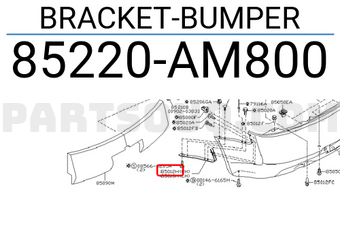 Nissan 85220AM800 BRACKET-BUMPER