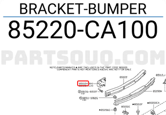 Nissan 85220CA100 BRACKET-BUMPER