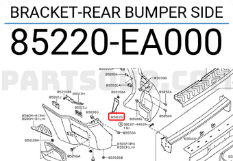 Nissan 85220EA000 BRACKET-REAR BUMPER SIDE