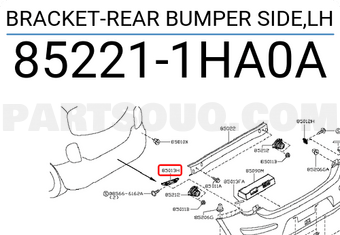 Nissan 852211HA0A BRACKET-REAR BUMPER SIDE,LH