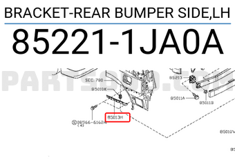 Nissan 852211JA0A BRACKET-REAR BUMPER SIDE,LH