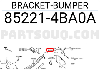 Nissan 852214BA0A BRACKET-BUMPER