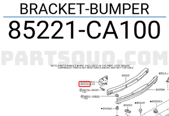 Nissan 85221CA100 BRACKET-BUMPER