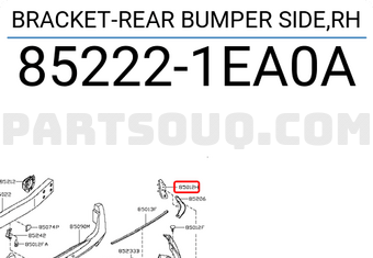 Nissan 852221EA0A BRACKET-REAR BUMPER SIDE,RH