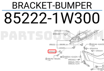 Nissan 852221W300 BRACKET-BUMPER