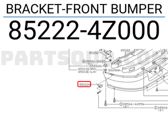 Nissan 852224Z000 BRACKET-FRONT BUMPER