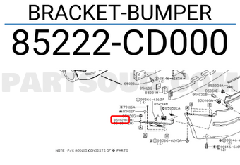 Nissan 85222CD000 BRACKET-BUMPER