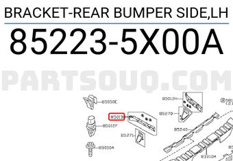 Nissan 852235X00A BRACKET-REAR BUMPER SIDE,LH