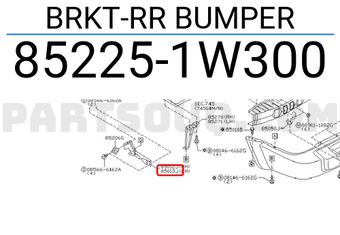 Nissan 852251W300 BRKT-RR BUMPER