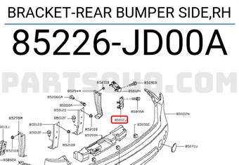 Nissan 85226JD00A BRACKET-REAR BUMPER SIDE,RH