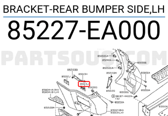 Nissan 85227EA000 BRACKET-REAR BUMPER SIDE,LH