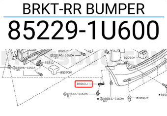 Nissan 852291U600 BRKT-RR BUMPER