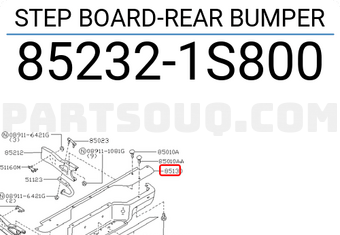 Nissan 852321S800 STEP BOARD-REAR BUMPER
