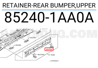 Nissan 852401AA0A RETAINER-REAR BUMPER,UPPER