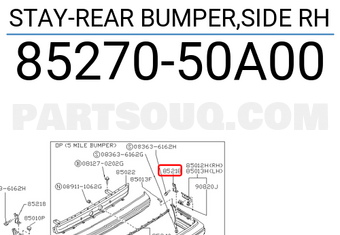Nissan 8527050A00 STAY-REAR BUMPER,SIDE RH
