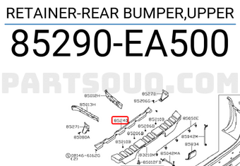 Nissan 85290EA500 RETAINER-REAR BUMPER,UPPER