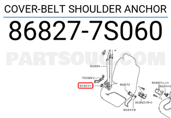Nissan 868277S060 COVER-BELT SHOULDER ANCHOR