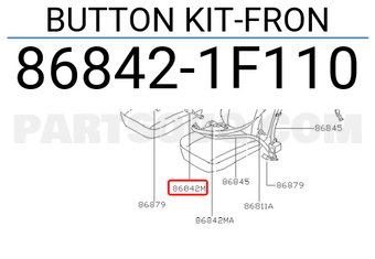Nissan 868421F110 BUTTON KIT-FRON