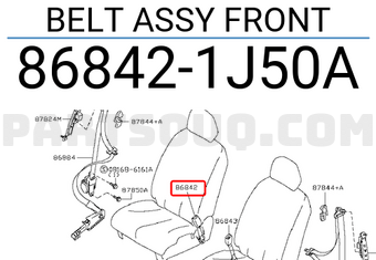 Nissan 868421J50A BELT ASSY FRONT