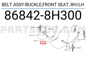 Nissan 868428H300 BELT ASSY-BUCKLE,FRONT SEAT, RH/LH