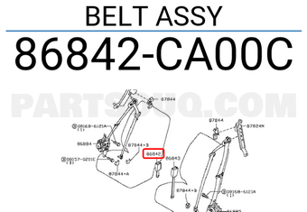 Nissan 86842CA00C BELT ASSY