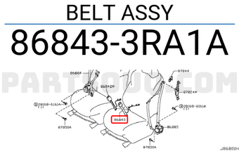 Nissan 868433RA1A BELT ASSY