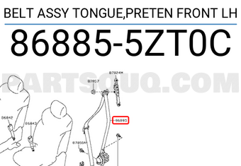 86885-ZS08C Genuine Nissan Part