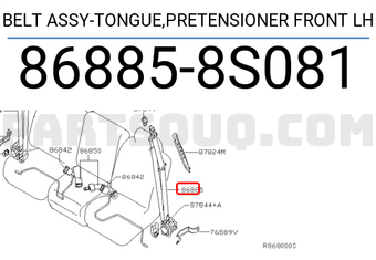 Nissan 868858S081 BELT ASSY-TONGUE,PRETENSIONER FRONT LH