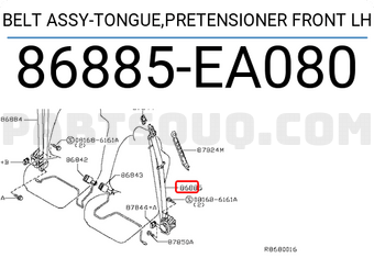 Nissan 86885EA080 BELT ASSY-TONGUE,PRETENSIONER FRONT LH