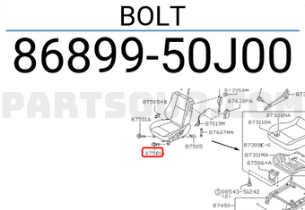 Nissan 8689950J00 BOLT