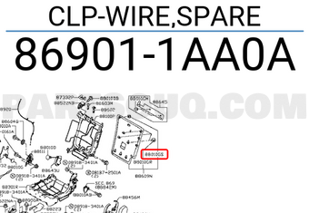 Nissan 869011AA0A CLP-WIRE,SPARE