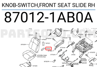 Nissan 870121AB0A KNOB-SWITCH,FRONT SEAT SLIDE RH