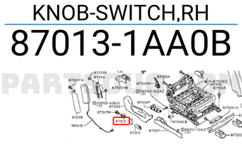 Nissan 870131AA0B KNOB-SWITCH,RH