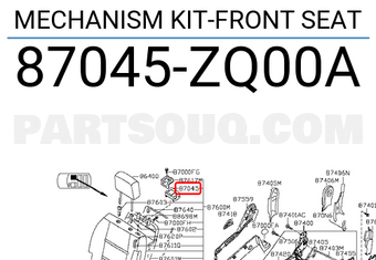 Nissan 87045ZQ00A MECHANISM KIT-FRONT SEAT