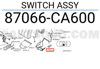 Nissan 87066CA600 SWITCH ASSY