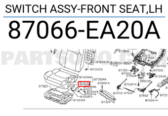 Nissan 87066EA20A SWITCH ASSY-FRONT SEAT,LH