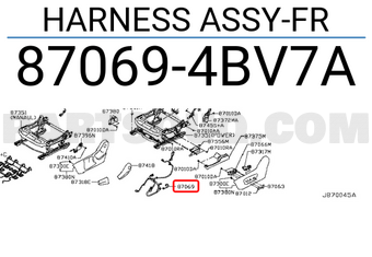 Nissan 870694BV7A HARNESS ASSY-FR