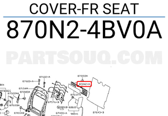 Nissan 870N24BV0A COVER-FR SEAT